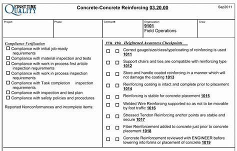 Quality Control Form Template Elegant Ways Construction Inspection