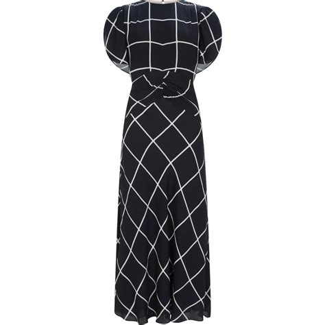 mint velvet black check print midi dress jarrold norwich