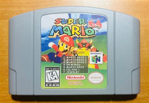 Super Mario 64 Games Cartridge Card For Nintendo 64 Us Version Etsy