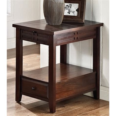 Crosby Mocha Cherry Chairside Table By Greyson Living Free Shipping