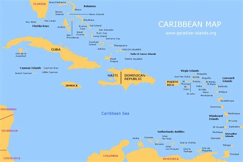 Printable Caribbean Map Printable World Holiday