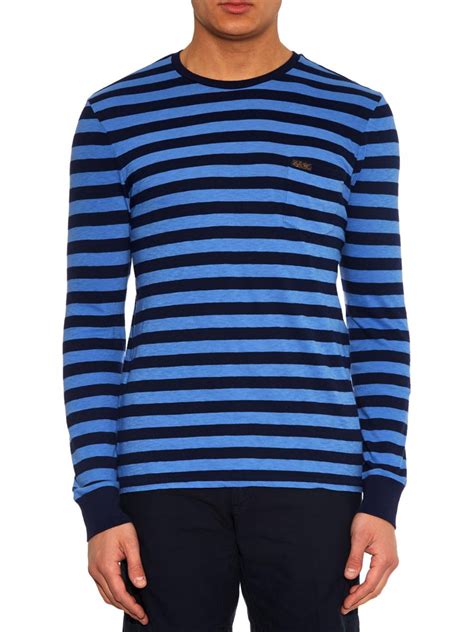 Lyst Polo Ralph Lauren Long Sleeved Striped Jersey T Shirt For Men