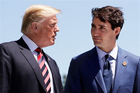 Trump Justin Trudeau “two Faced” For Not Calling Me A Blowhard To My