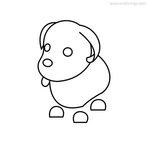 Roblox Adopt Me Coloring Pages Blue Dog