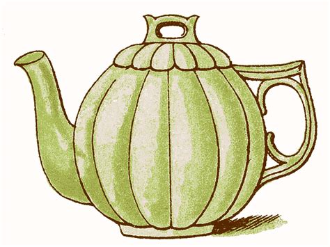 Vintage Clip Art Images Adorable Pastel Teapots The