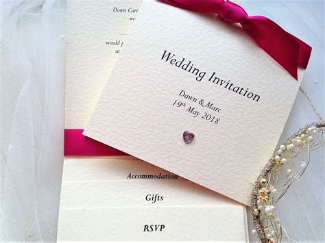 Pocketfold Wedding Invites Pink 3 Wedding Invitations