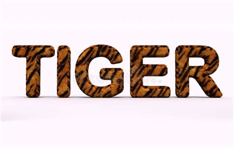 Alfabeto De La Piel Del Tigre De La Palabra Stock De Ilustraci N