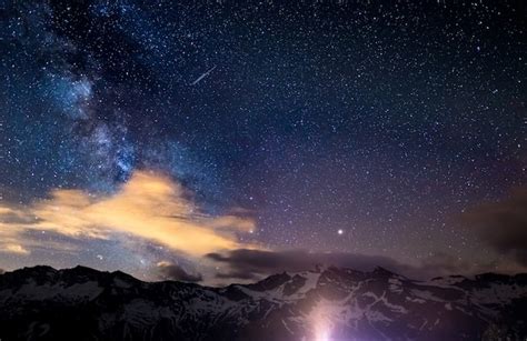 Premium Photo The Milky Way And The Starry Sky Captured At High