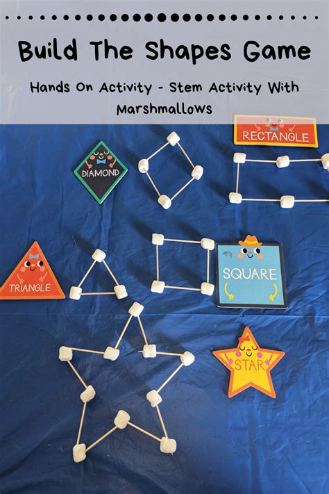 Build The Shapes Stem Activity With Marshmallows Home With Hollie