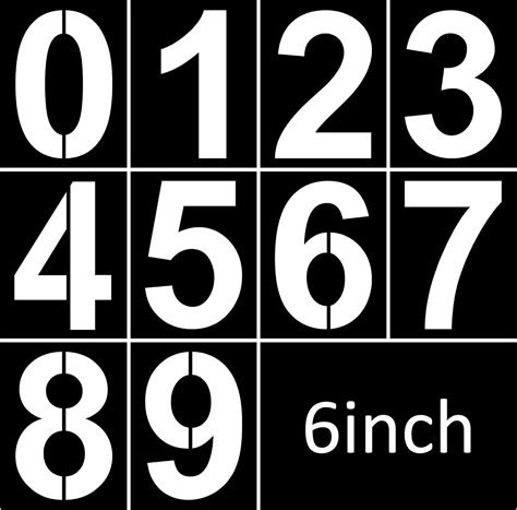 Buy 6 Inch Number Stencils Set 0 9 Address Number Stencil Templates