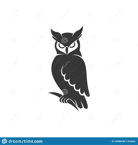 Owl Logo Vector Black Design Stock Vector Illustration Of Beak