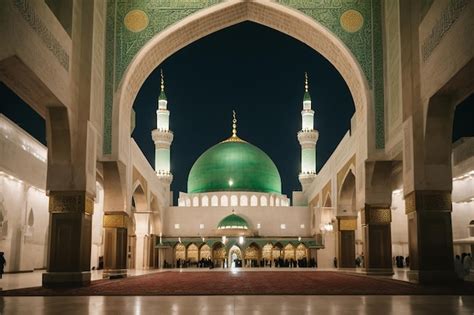 Premium Ai Image Photo Prophet Muhammed Holy Mosque In Medina Ksa