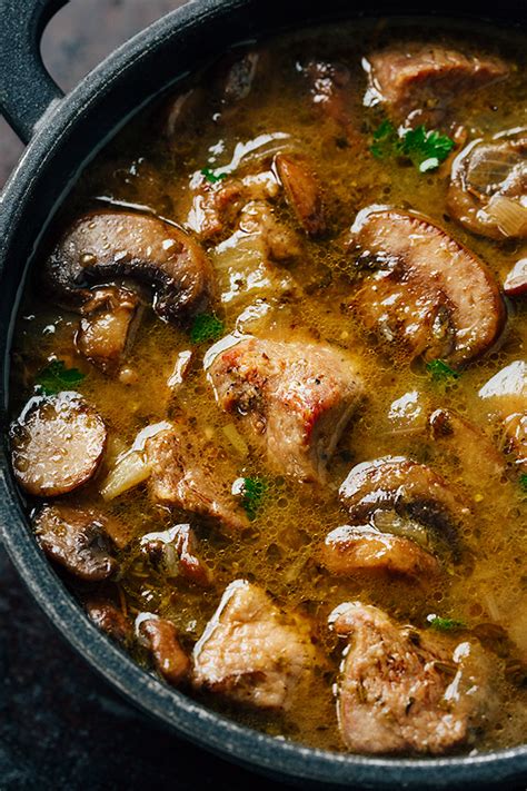 Curry leaves, coconut oil, onion, beef, black pepper. Steak and Ale Soup with Mushrooms | The Cozy Apron