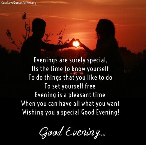 Good Evening Love Quotes Messages And Poems With Images