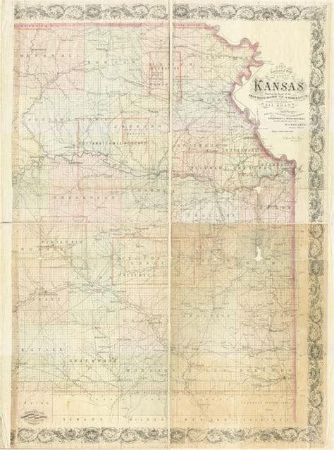Railroad Line Map Of The State Of Kansas Kansas Memory