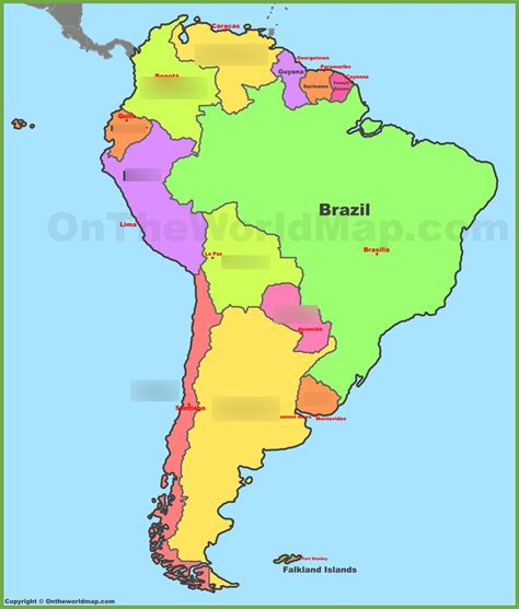 South America Map In Spanish