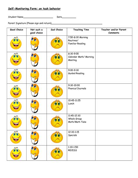 Behavior Charts Printable For Kids Activity Shelter Behavior Chart