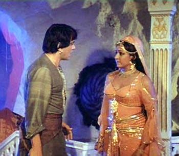 Ali baba hears the password to the door of the cave of the dacoits and takes a lot of jewels from the cave. The Ultimate Fantasy Films - Rediff.com Movies