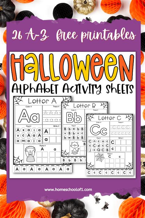 Free A Z Halloween Alphabet Activities For Preschoolers