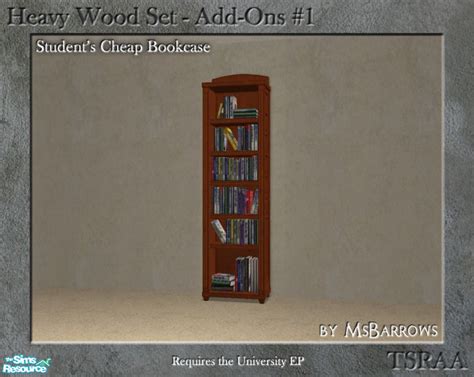 The Sims Resource Hw Add Ons 1 Students Cheap Bookcase
