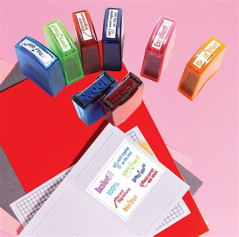 Buy Lexonix Self Inking Teacher Stamp Set 8pcs For Grading Classroom Teachers Review Homework