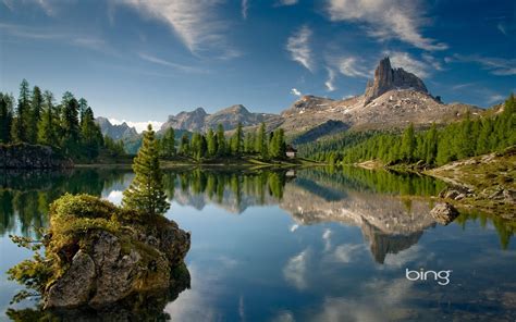 Trees Landscape Forest Mountains Lake Water Nature Reflection