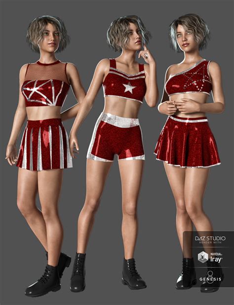 DForce Cheerleader Outfit For Genesis 8 Female S Daz 3D