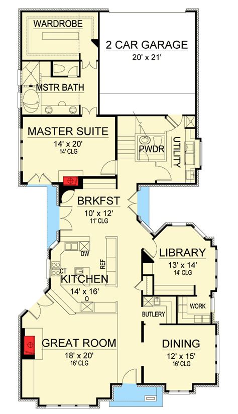 Although, smaller in width, these beautiful home designs pack a big punch in terms of living space, storage space and room design with great style and functionality purpose. Luxury on a Narrow Lot - 36452TX | Architectural Designs ...