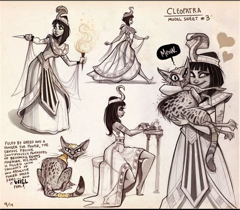 Cleopatra Model Sheet Character Design