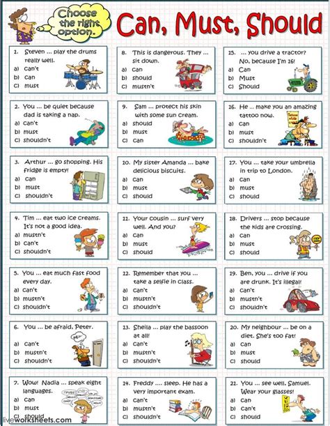 Modal Verbs Interactive And Downloadable Worksheet You Can Do The A36