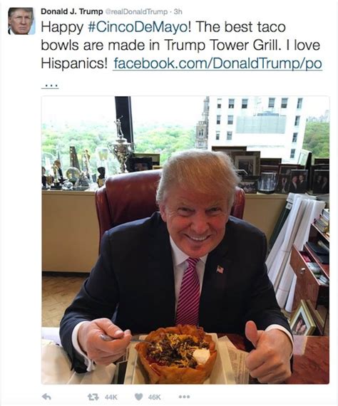 Trump Celebrates Cinco De Mayo With Taco Bowl From His Tower The
