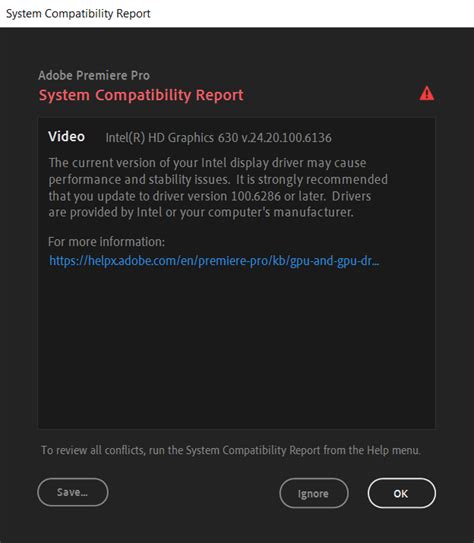 More drivers audited in system compatibility report the system compatibility report now checks for more drivers to make sure your system is primed for editing with premiere pro. System Compatibility Report - Issues with Premie ...