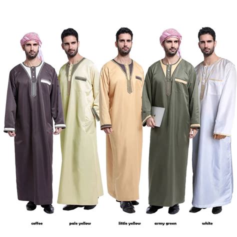 802 Middle East Latest Abaya Designs Dubai Men Fashion Tunic Kaftan