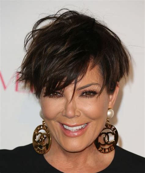 Kris jenner's new bob haircut is certainly not the choppy pixie you're used to seeing her with. Kris Jenner Short Straight Casual Hairstyle with Side ...