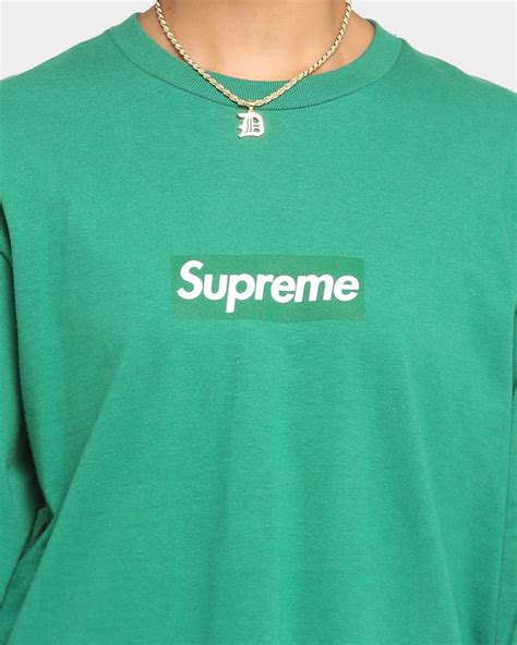 Supreme Box Logo Long T Shirt Green Culture Kings