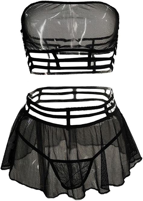 Sexy Fishnet Lingerie Set For Women Naughty Sex Role Play