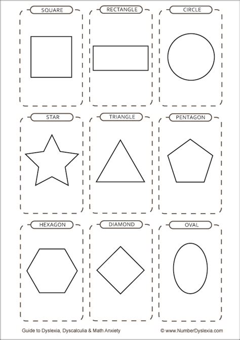 Free Printable Shapes Flashcards Pdf Both Black And White And Colored
