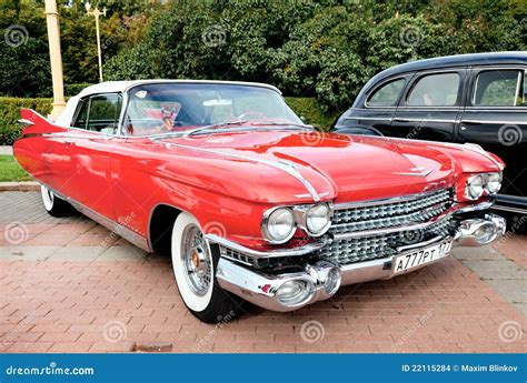 Classic Old Car Red Editorial Stock Image Image Of Shiny 22115284