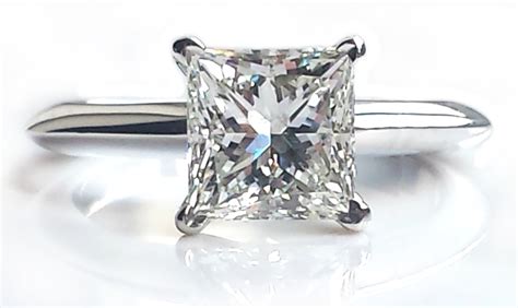 Tiffany And Co 152ct Ivvs2 Princess Cut Square Diamond Engagement Rin