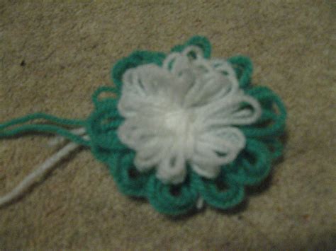 Knit Flower Flower Made Using Circular Knitting Loom Laura Rebecca