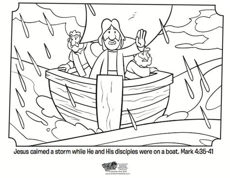 Remarkable jesus calms storm coloring page with jesus calms the. Kids coloring page from What's in the Bible? showing Jesus ...