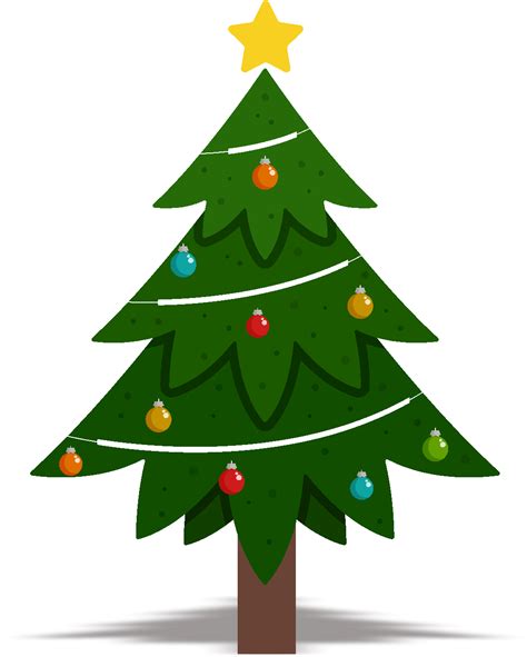 Christmas Tree Design Element Vector Png And Image Plain Christmas