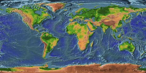 World Topographical Map Topographic Map Of World Elevation Riset