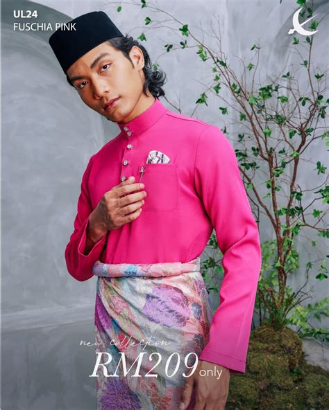 Baju Melayu Ultimate Fuschia Pink Elrah Exclusive Store