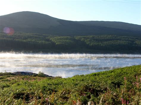 (geordie) on a lower level than before; Cottages Scotland: Mist on Loch Doon 30th August 2010