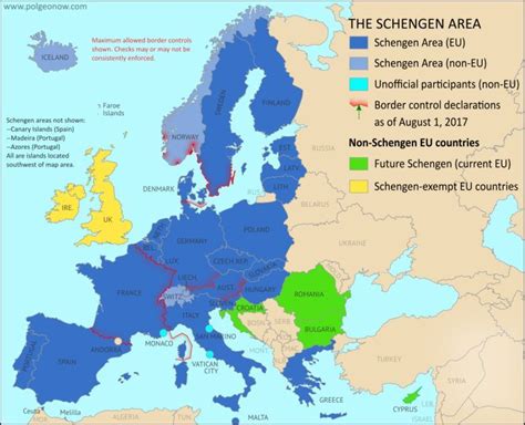 Państwa objęte Układem z Schengen nie mylić z członkostwem w Unii