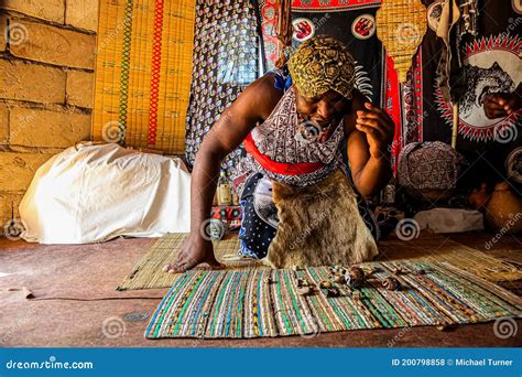 African Male Traditional Healer Known As A Sangoma Or Witch Doctor