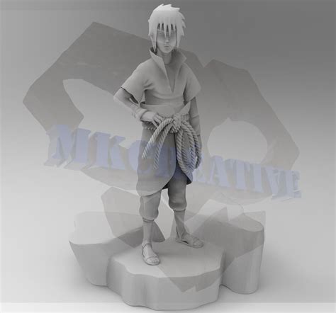 Sasuke Naruto Statue 3d Model ・ Mito3d