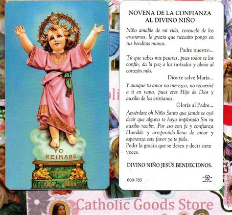 Novena De La Confianza Al Divino Nino Spanish Paperstock Holy Card