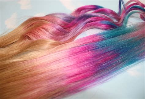 Handmade Ombre Pastel Tie Dye Tips Human Hair Extensions Etsy